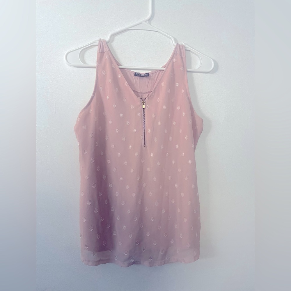 Womens Pink Zip Front Tank